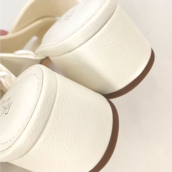 Rachel Zoe GARLAND Creamy White Crisscross Strap Open Toe Heeled Slide Sandals - Picture 11 of 13